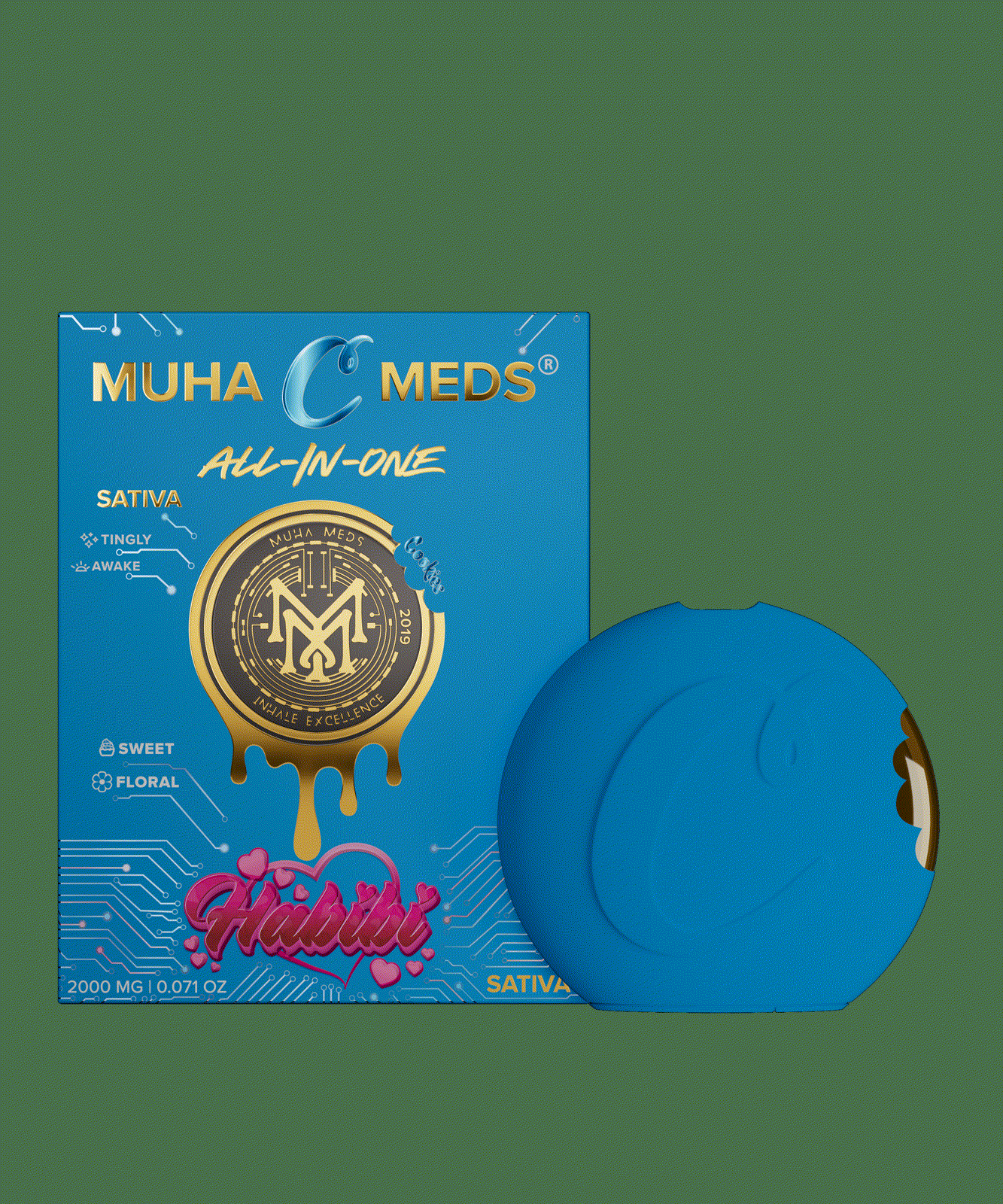 Muha Meds Habibi 2g, Cookies Collab (Hybrid), Disposables