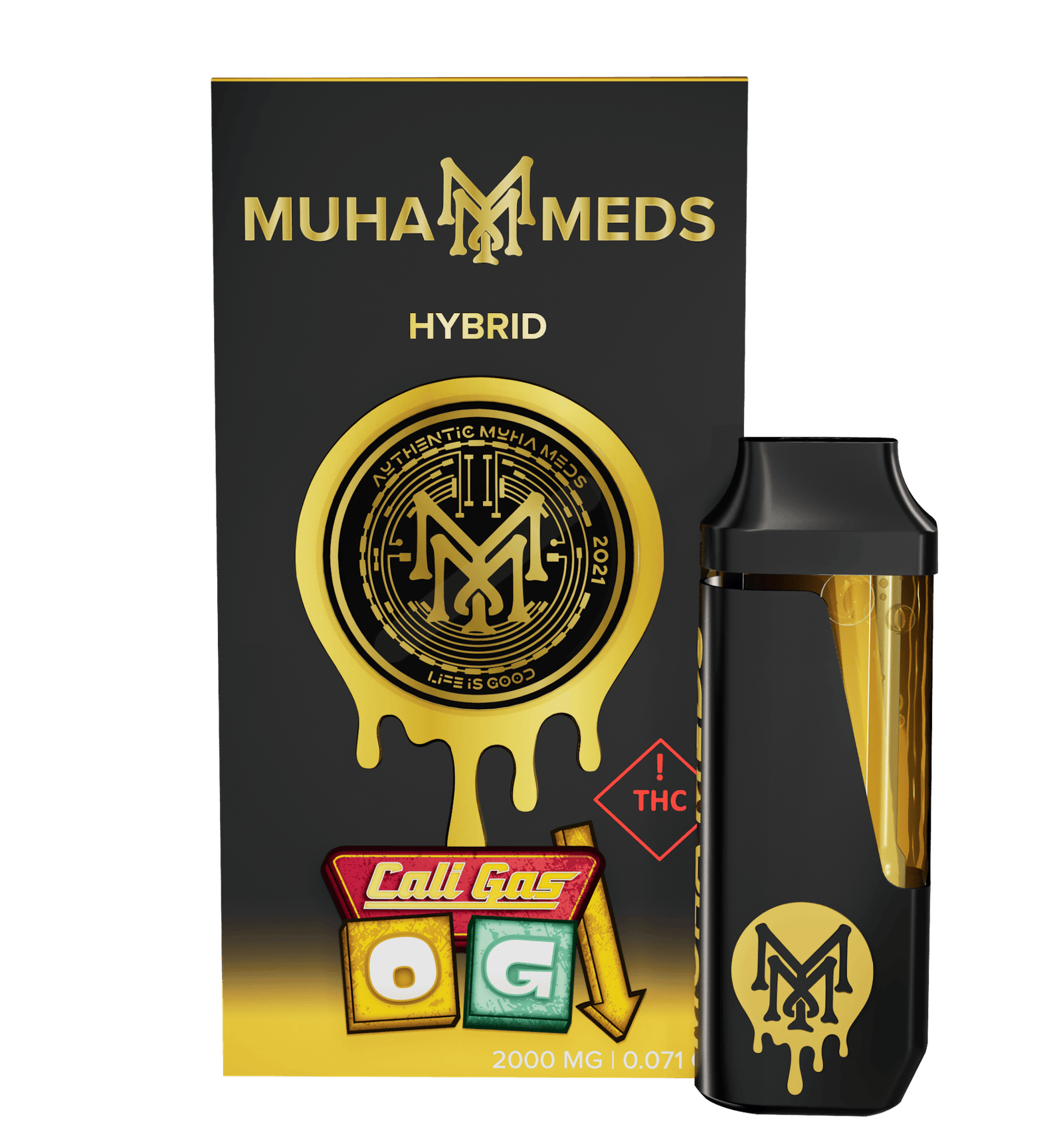 Muha Meds Cali Gas OG 2g (Indica), Disposables