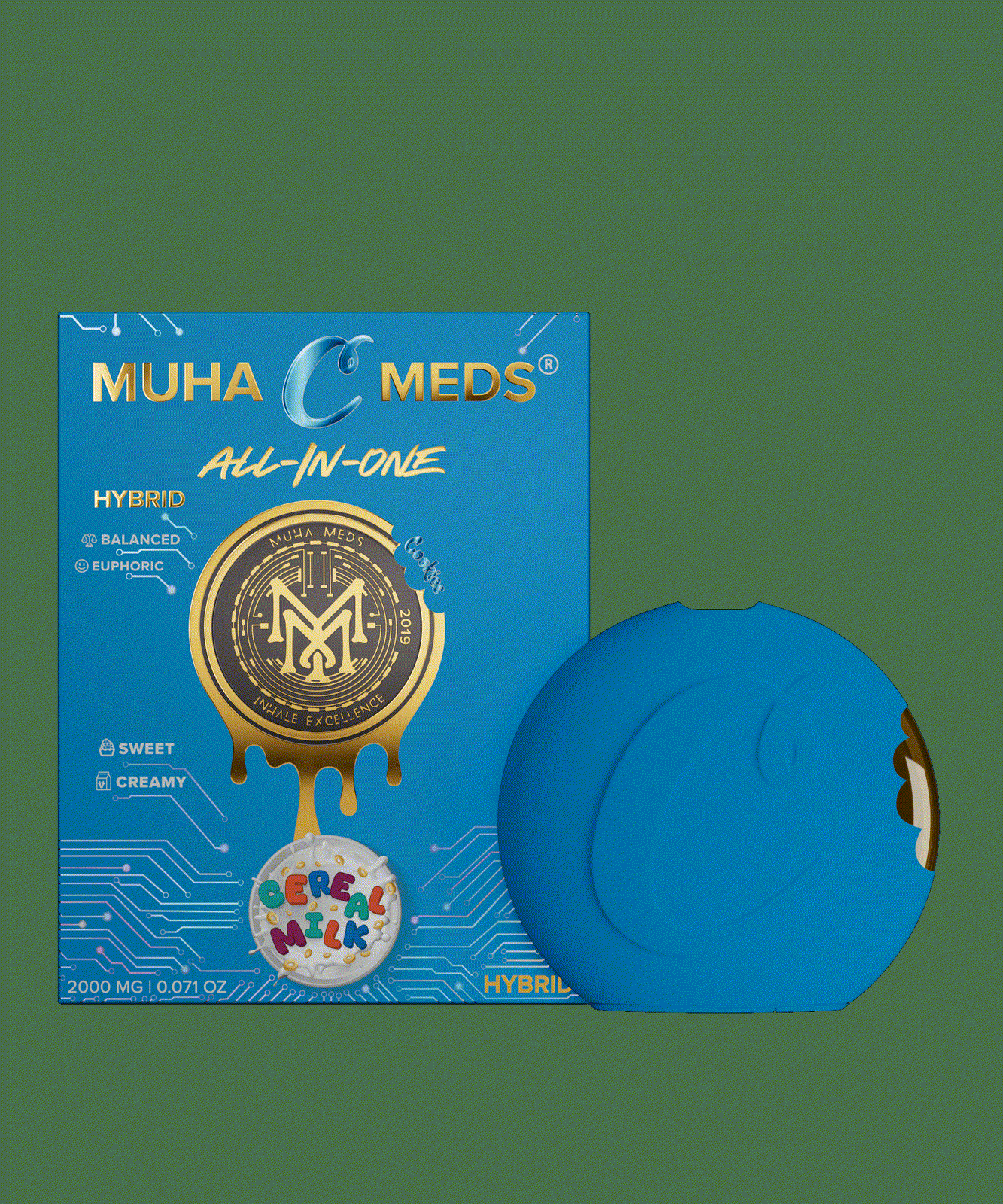 Muha Meds Cereal Milk 2g, Cookies Collab (Hybrid), Disposables